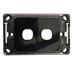 2 Gang - Wall Plate - Black