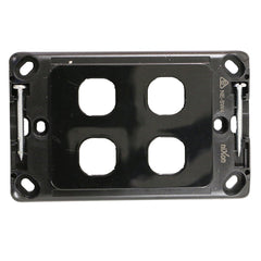 4 Gang - Wall Plate - Black