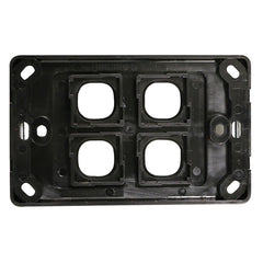 4 Gang - Wall Plate - Black