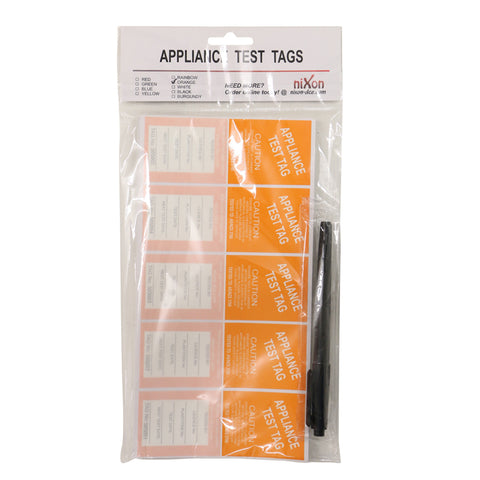 Orange Test Tags - 100 Pack