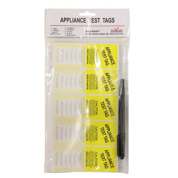 Yellow Test Tags - 100 Pack