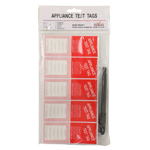 Red Test Tags - 100 Pack