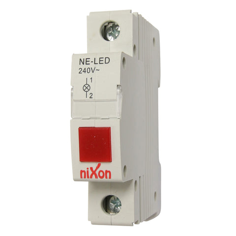 Red Din Rail LED Neon Indicator