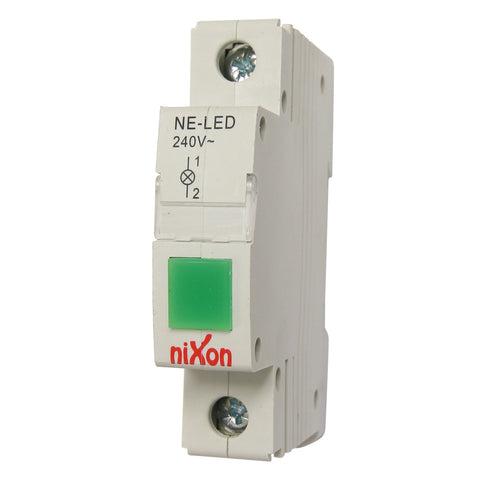 Green Din Rail LED Neon Indicator