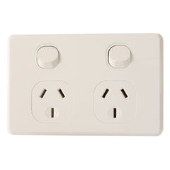 Classic Double 10Amp Powerpoint / GPO Outlet DOUBLE POLE