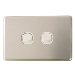 Classic 2 Gang - Brushed Aluminum Cover Plate
