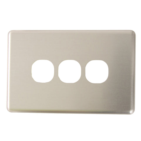 Classic 3 Gang - Brushed Aluminum Cover Plate