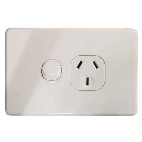 SLIM - Single 10Amp Powerpoint / GPO Outlet