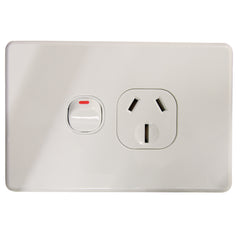 SLIM - Single 15Amp Powerpoint / GPO Outlet