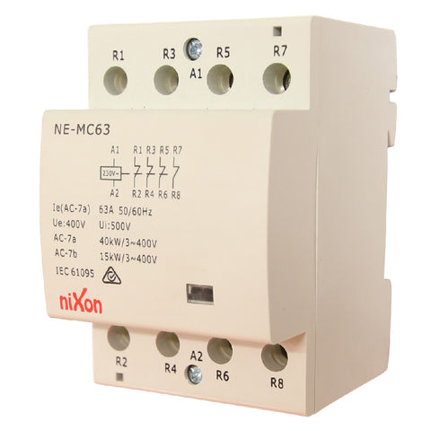 63A 4Pole - Normally Closed - Din Rail Contactor