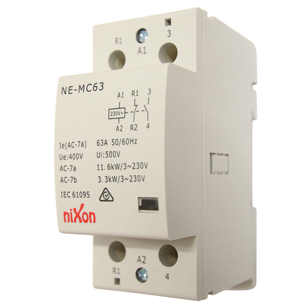 63A 2Pole - 1NC + 1NO - DIN RAIL CONTACTOR