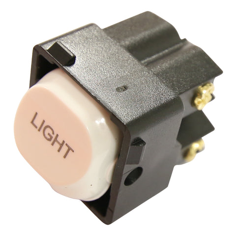 White Switch Mechanism 250V 10AMP Double Pole - LIGHT Printed