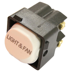 White Switch Mechanism 250V 10AMP Double Pole - LIGHT FAN Printed