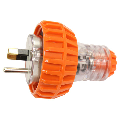 3PIN 10AMP - Straight Industrial Plug - Round Earth