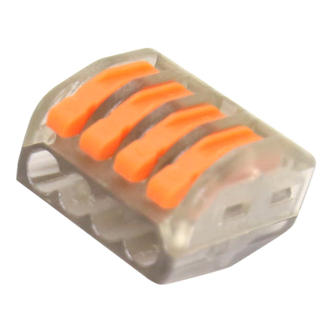 4 Lever Terminal Cable Joining Block - 100 Pack