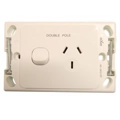 Single 10Amp Powerpoint / GPO Outlet - DOUBLE POLE