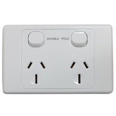 Double 15Amp Powerpoint / GPO Outlet - DOUBLE POLE