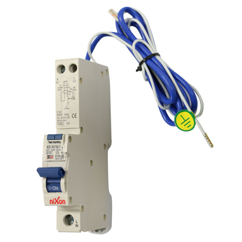 10AMP - RCBO with tail Single Module 10kA C Curve