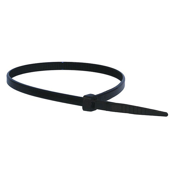 7.6mm x 400mm Black Cable Ties