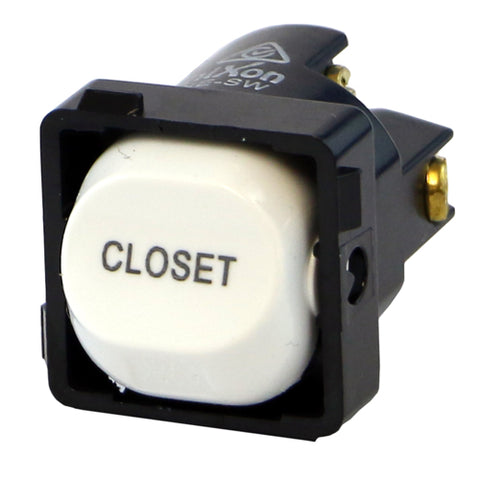 CLOSET - White Switch Mechanism 250V 10AMP 1 way / 2 way