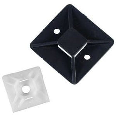 25mm x 25mm Square Cable Tie Mounts - 100 Pack