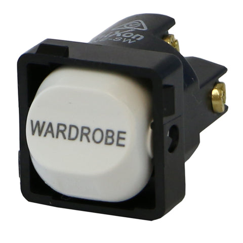 WARDROBE - White Switch Mechanism 250V 10AMP 1 way / 2 way